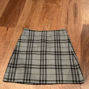 J Crew Grey Plaid Skirt